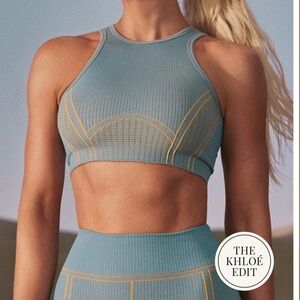 Fabletics “Khloe Edit” Seamless Low Impact Open Back Bra